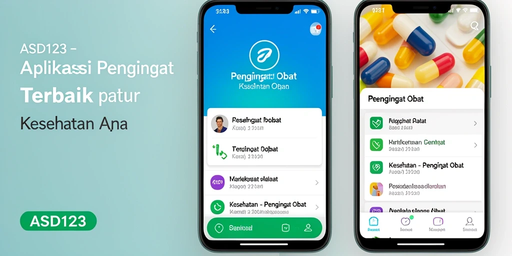 Tampilan antarmuka user-friendly ASD123 dengan fitur pengingat obat.