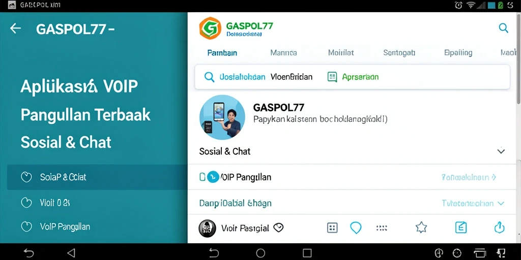 Antarmuka pengguna <strong>GASPOL77</strong> yang intuitif dan menarik untuk VoIP Panggilan.