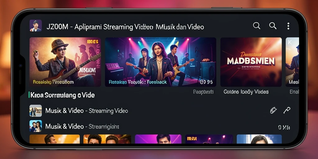 Antarmuka J200M yang mudah digunakan untuk streaming video.
