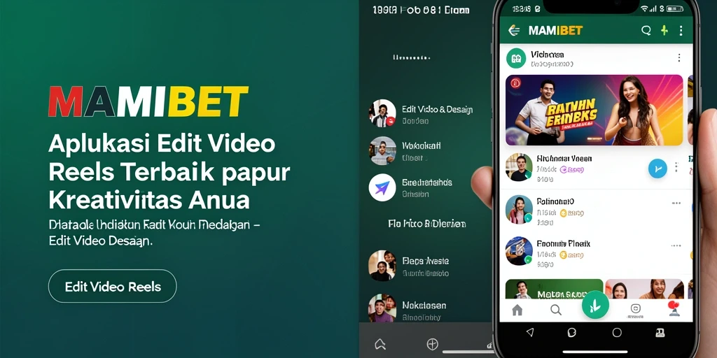 Tampilan antarmuka aplikasi MAMIBET untuk Edit Video Reels yang user-friendly.