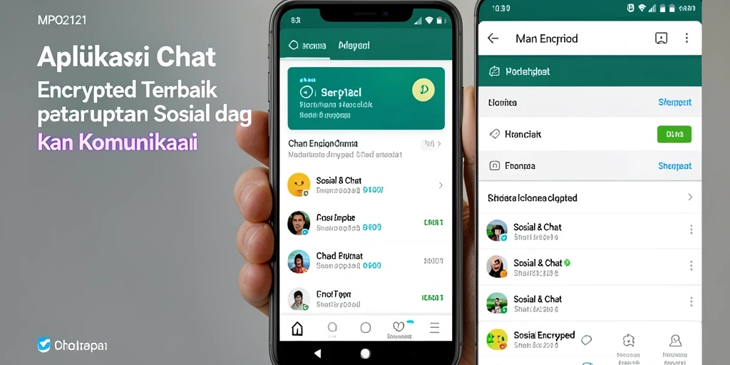 Tampilan antarmuka MPO2121 yang sederhana dan intuitif untuk pengalaman Chat Encrypted.