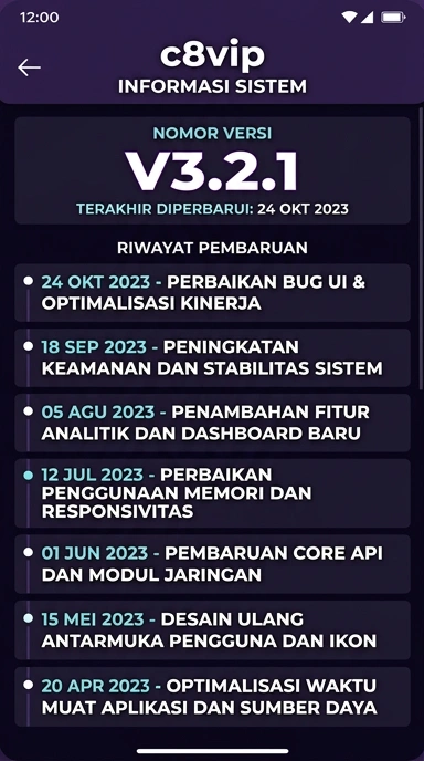 Riwayat Versi c8vip untuk Pengguna Android